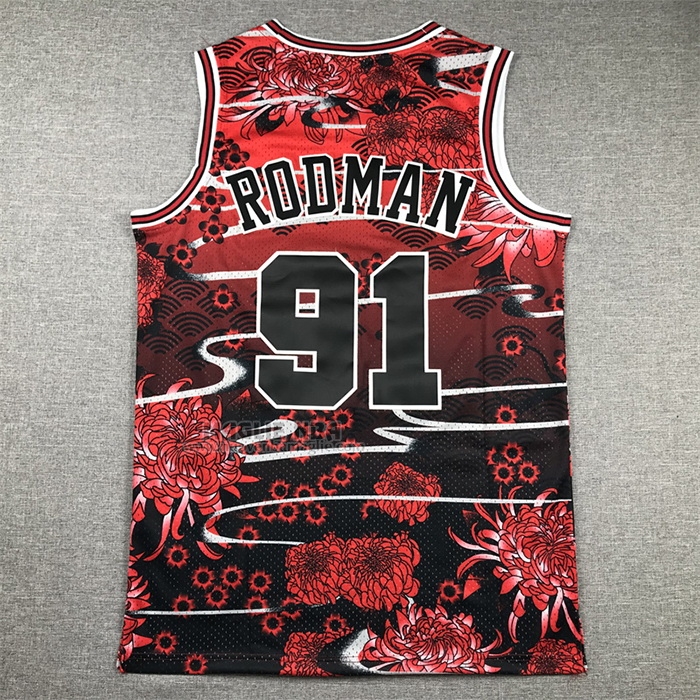 Maglia
 Dennis Rodman NO 91 Chicago Bulls Mitchell & Ness Lunar New Year Rosso
